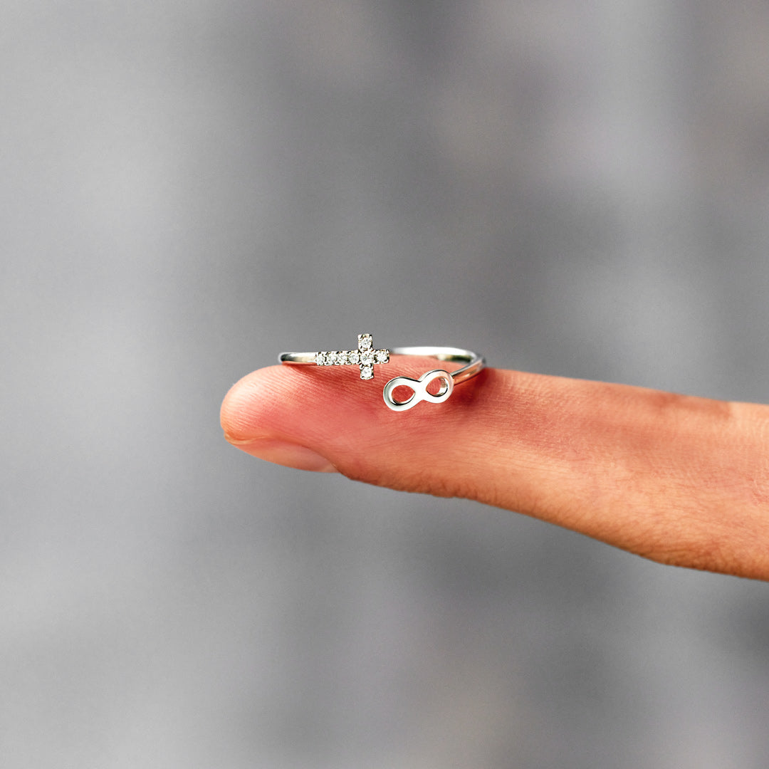 Matching Mother & Daughter Infinity Cross Rings
