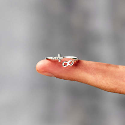 Matching Mother & Daughter Infinity Cross Rings