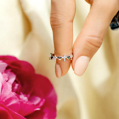 TO MY DAUGHTER"PRAYTHROUGH IT" HEART& CROSS RING