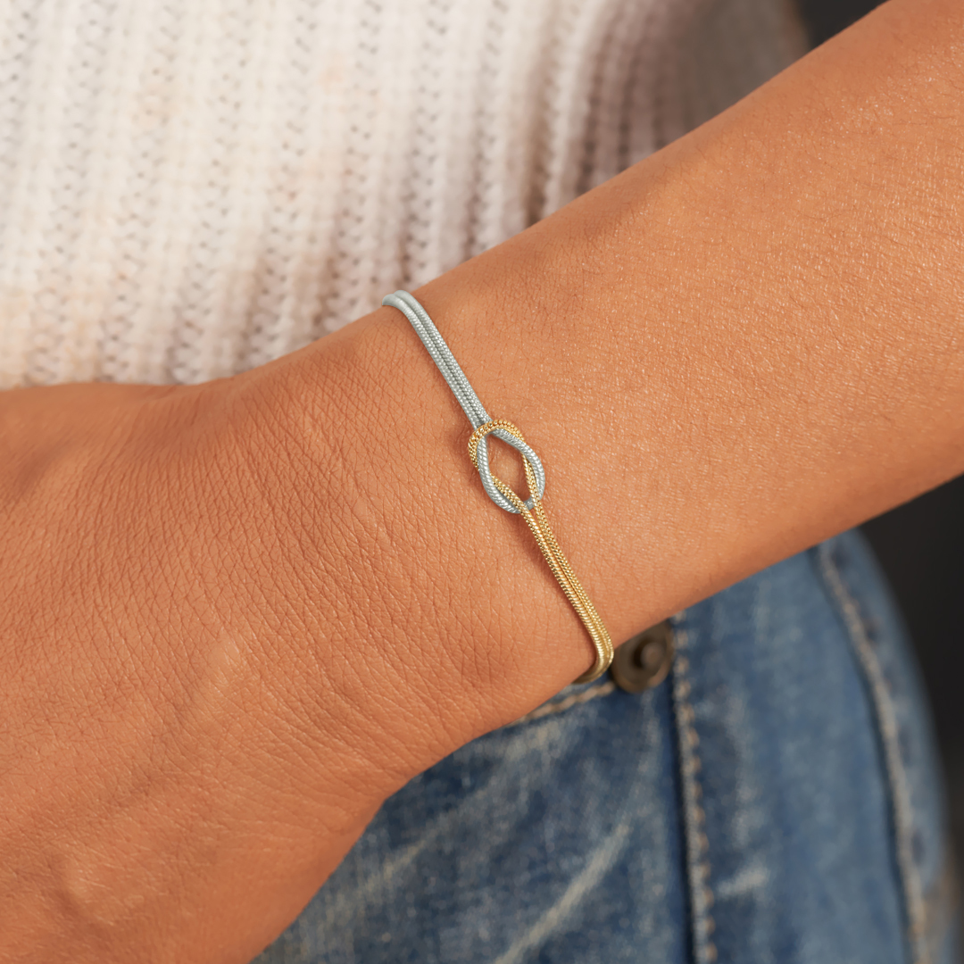 Mother&Daughter Bond Knot Gold and silver Mosaic Bracelet