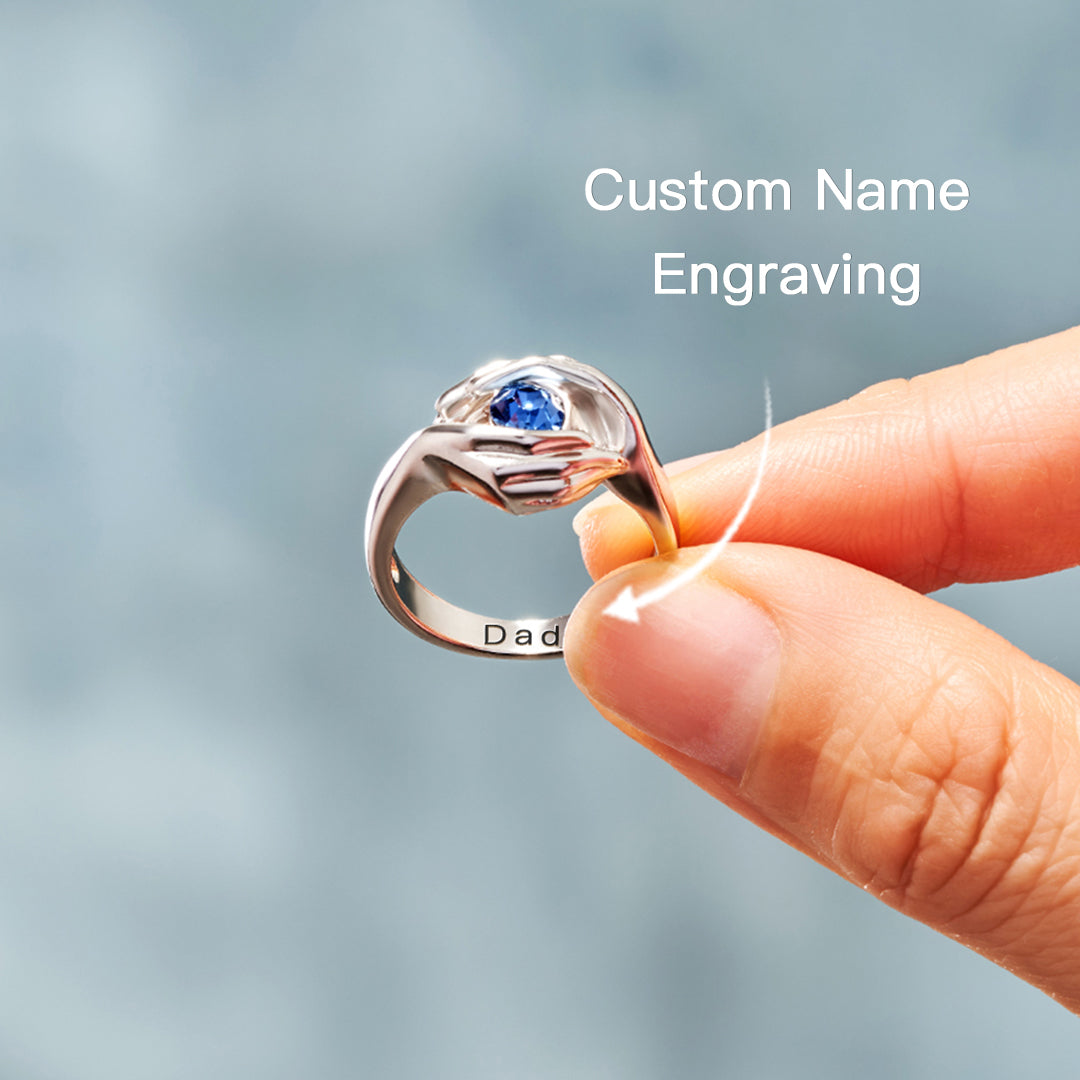 Personalized Name Hug Ring Alway Remember I Am Sending You My Love