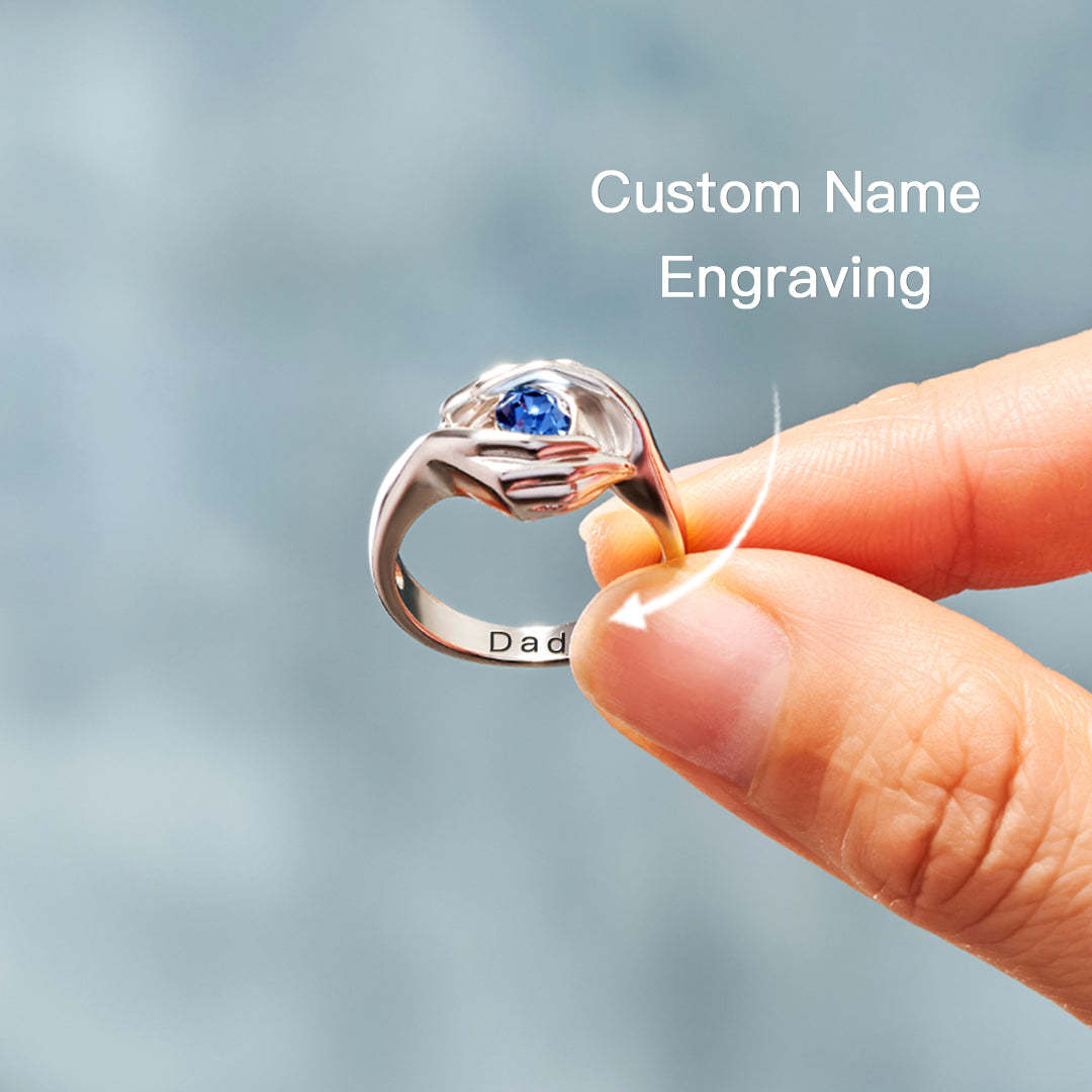 Personalized Name Hug Ring Alway Remember I Am Sending You My Love