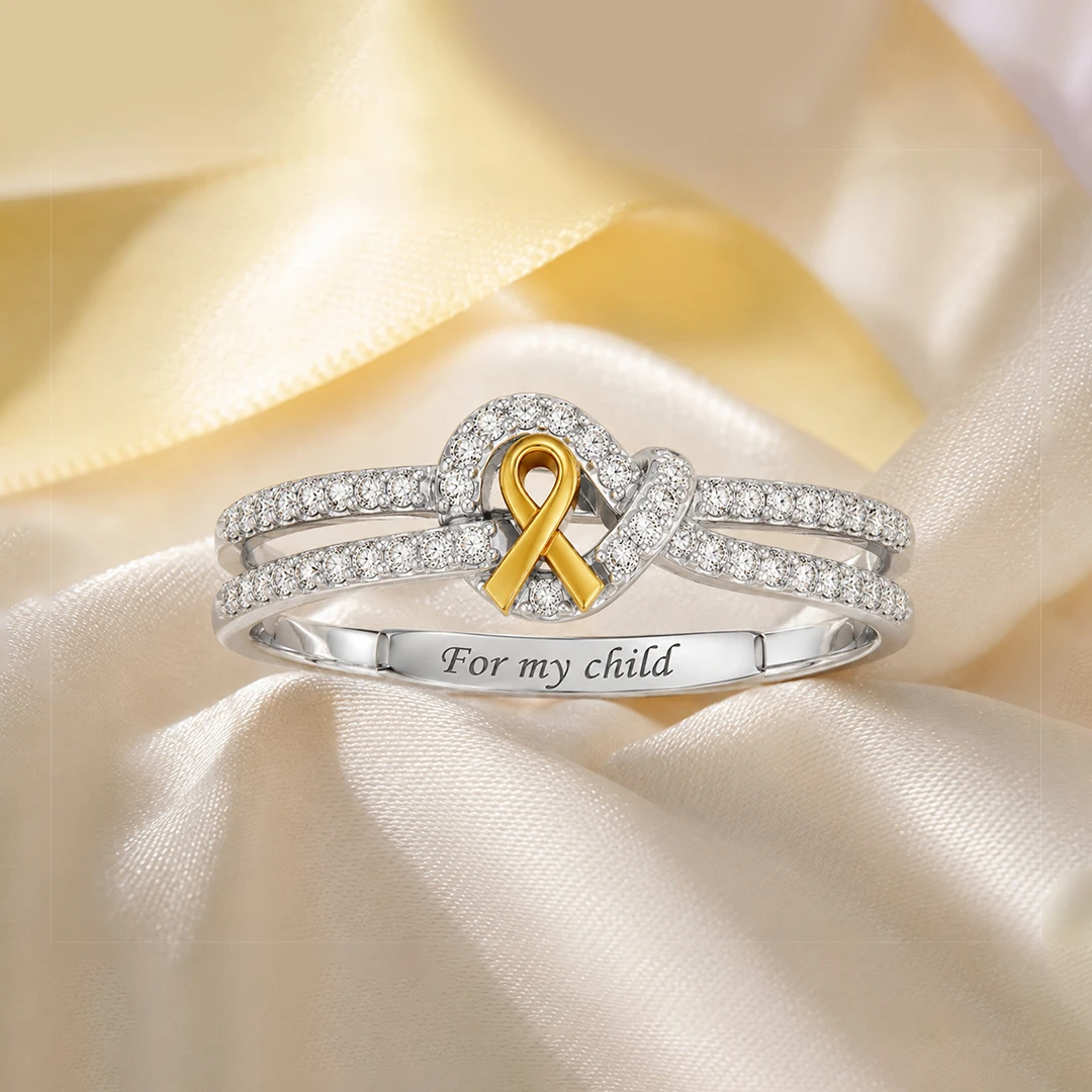 Fighting Together childhood cancer awareness ring