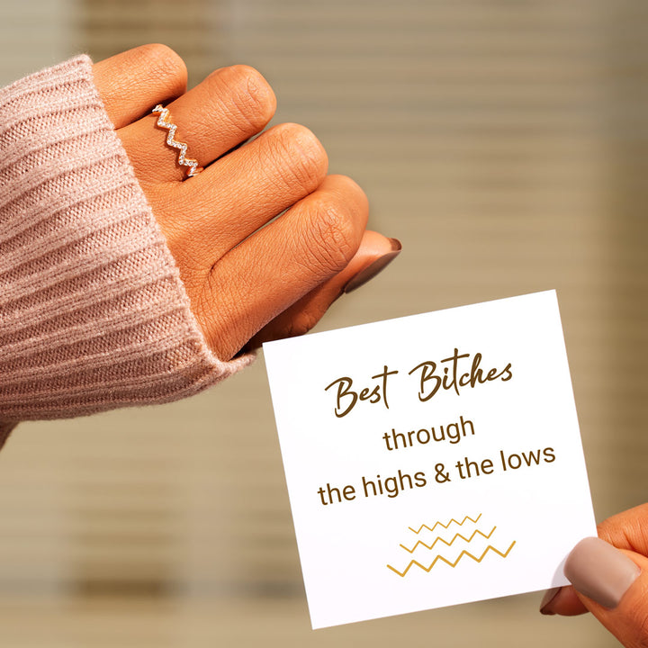 Best Bi♥︎ches Highs And Lows Ring