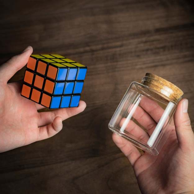 Cube In Bottle by Henry Harrius