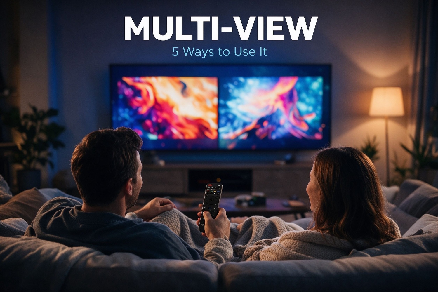 5 ways to use multi-view feature on SuperBox S8 in a living room setting