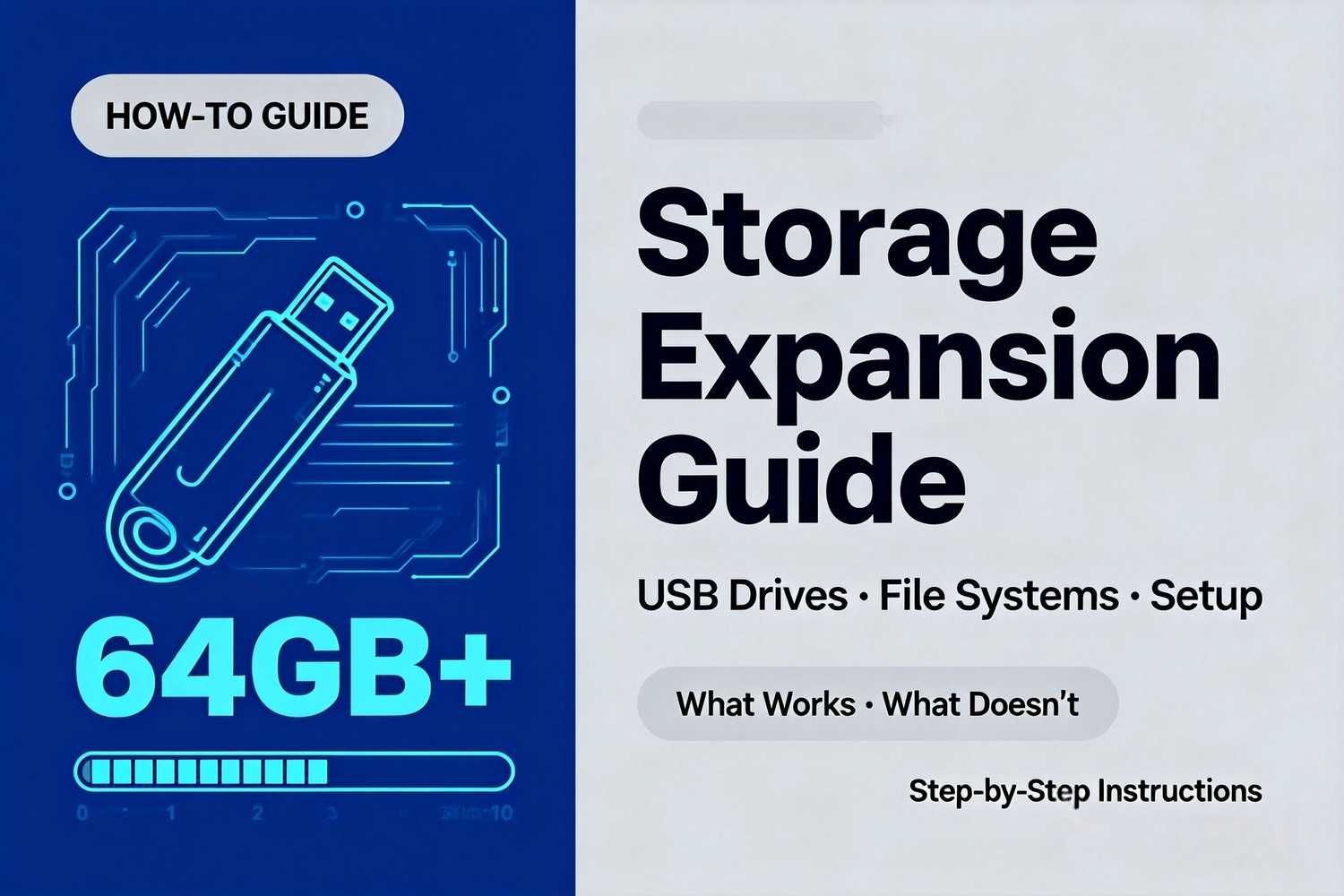 SuperBox storage expansion guide with USB drive and external storage setup