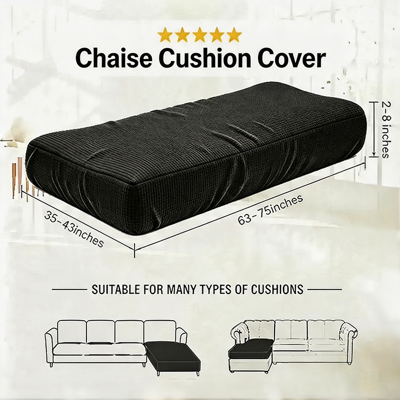 Black Stretch Knit Cushion Cover