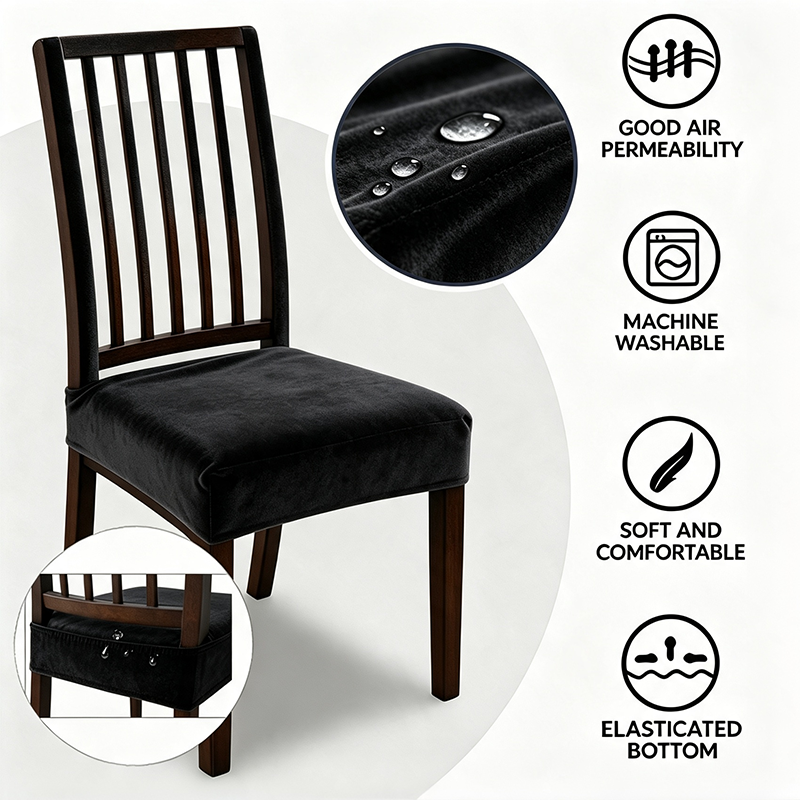 Water-Resistant Stretch Dining Chair Covers