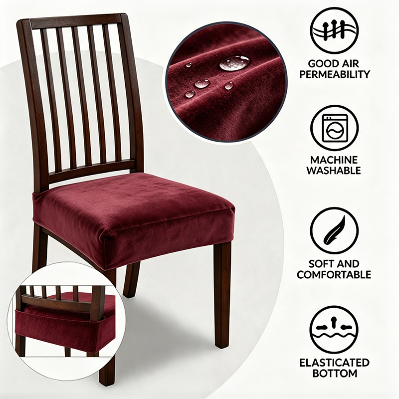 Water-Resistant Stretch Dining Chair Covers