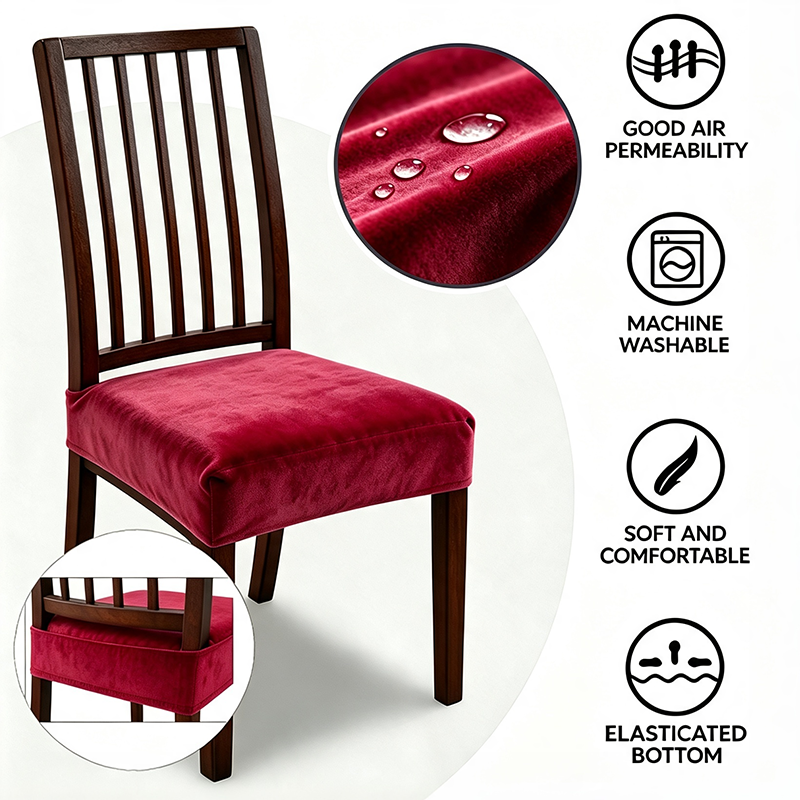 Water-Resistant Stretch Dining Chair Covers