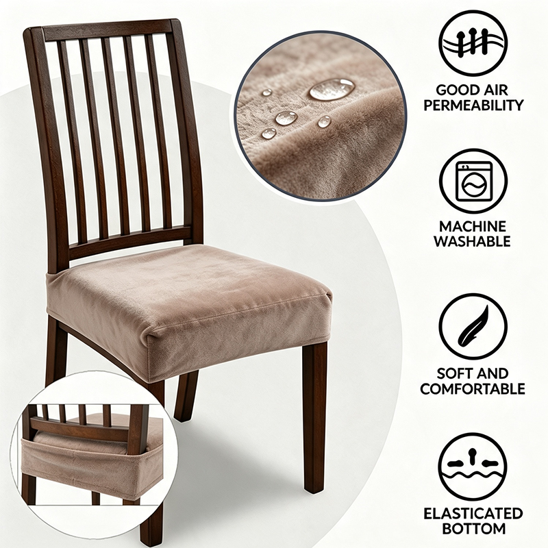 Water-Resistant Stretch Dining Chair Covers