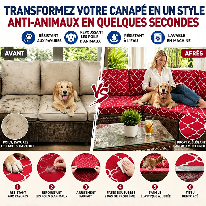 🛋️ Housses de coussin pour canap&eacute; de terrasse ext&eacute;rieur 🔥 LIVRAISON GRATUITE