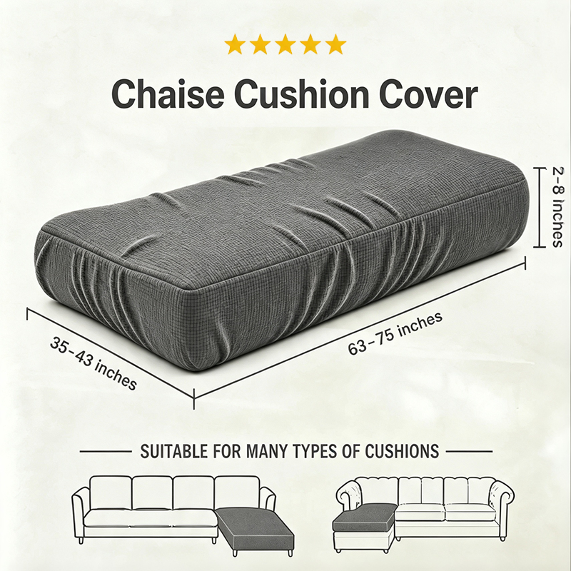 Grey Stretch Knit Cushion Cover