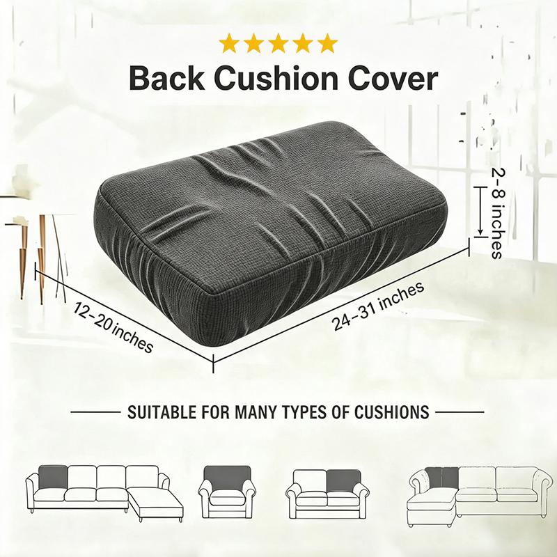 Grey Stretch Knit Cushion Cover