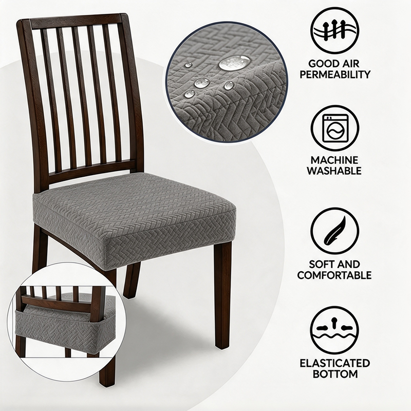 Water-Resistant Jacquard Chair Seat Cover
