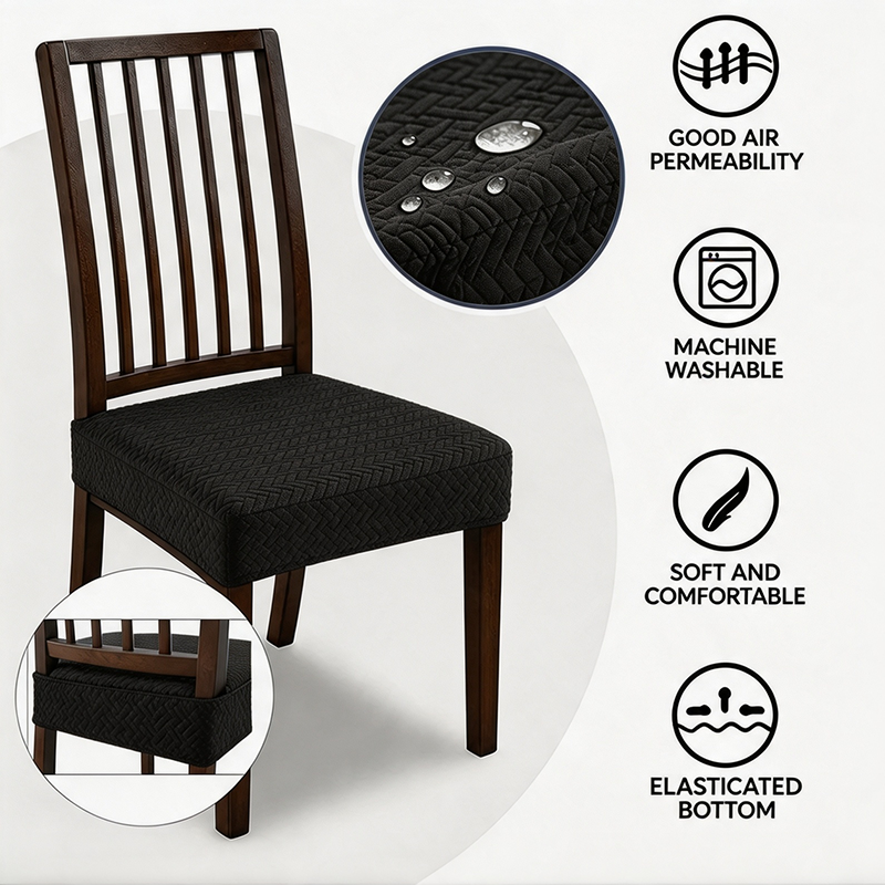 Water-Resistant Jacquard Chair Seat Cover