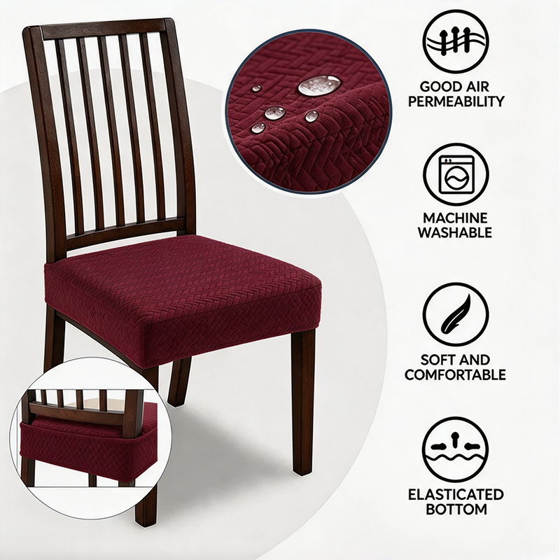 Water-Resistant Jacquard Chair Seat Cover