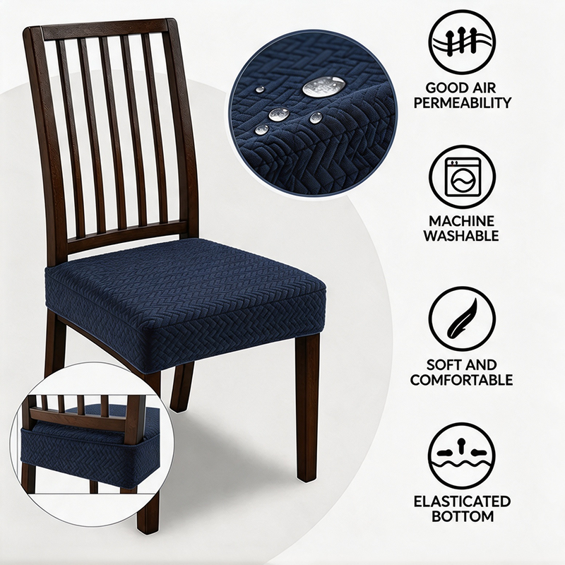 Water-Resistant Jacquard Chair Seat Cover