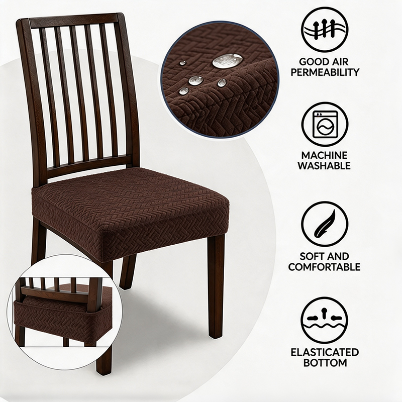 Water-Resistant Jacquard Chair Seat Cover