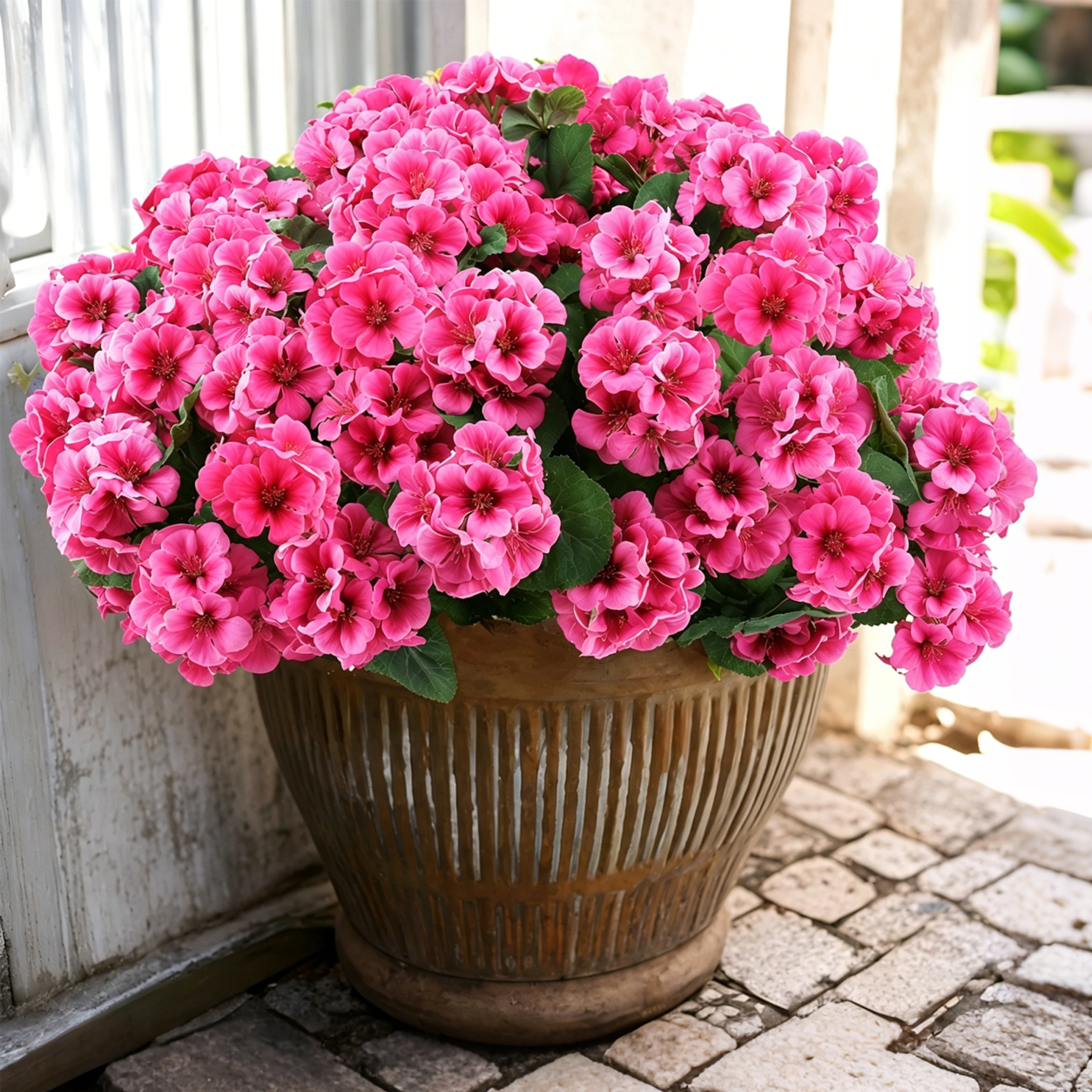 8 Bundles 40 Blooms Artificial Geranium Flowers For Outdoors Geranium Flowers Outdoor Artificial Flowers UV Resistant Garden Plants Faux Flowers For Home Kitchen Table Centerpieces Patio Decor