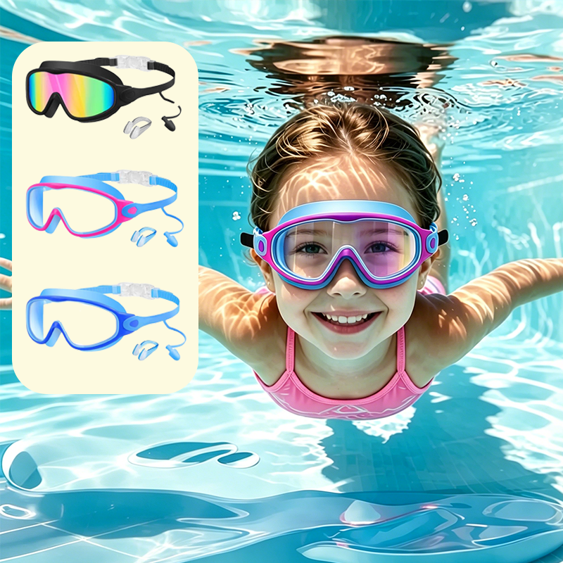 2026 Upgrade Clip-On Swim Goggles For Kids