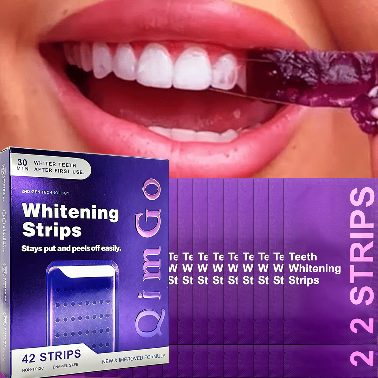 Purple Teeth Whitening Strips