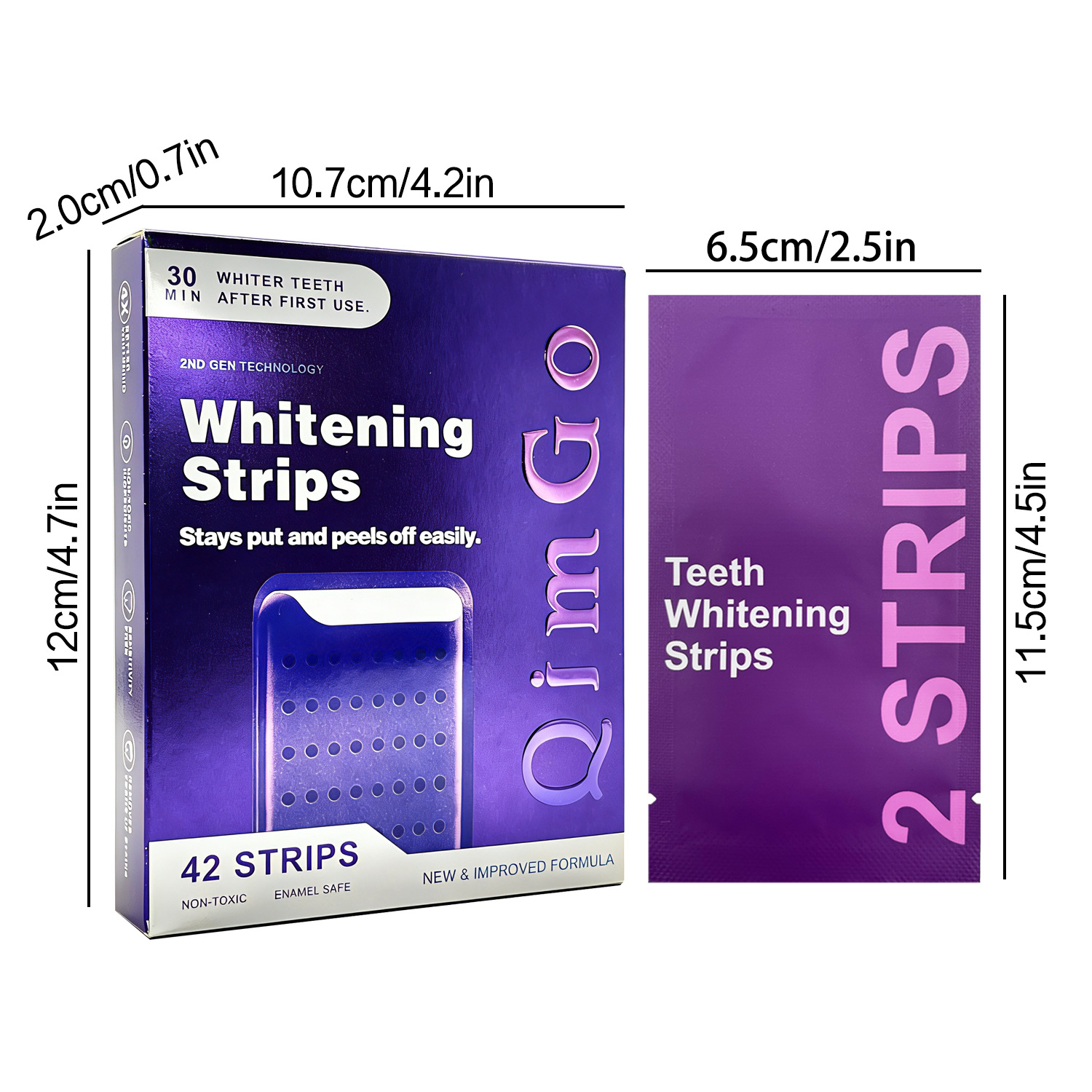 Purple Teeth Whitening Strips