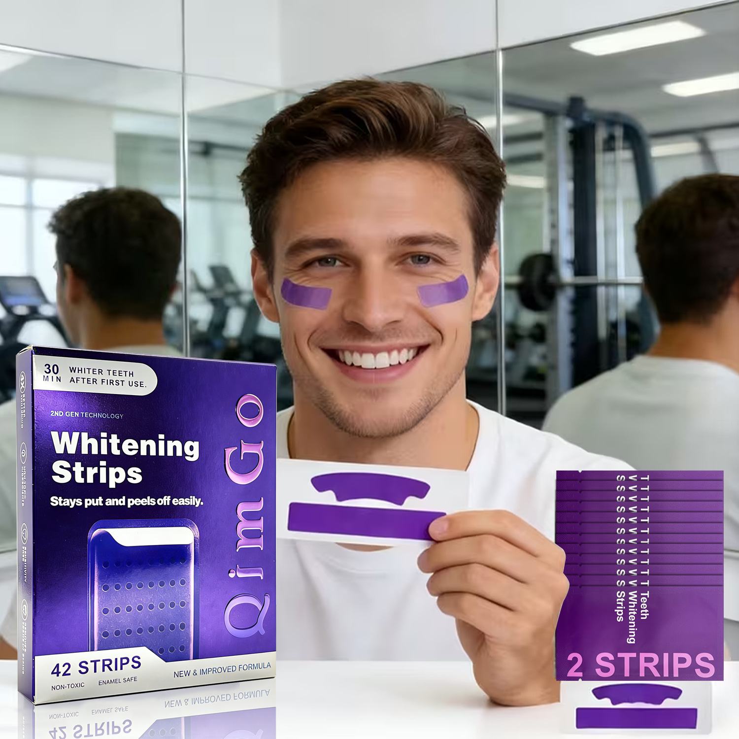 Purple Teeth Whitening Strips