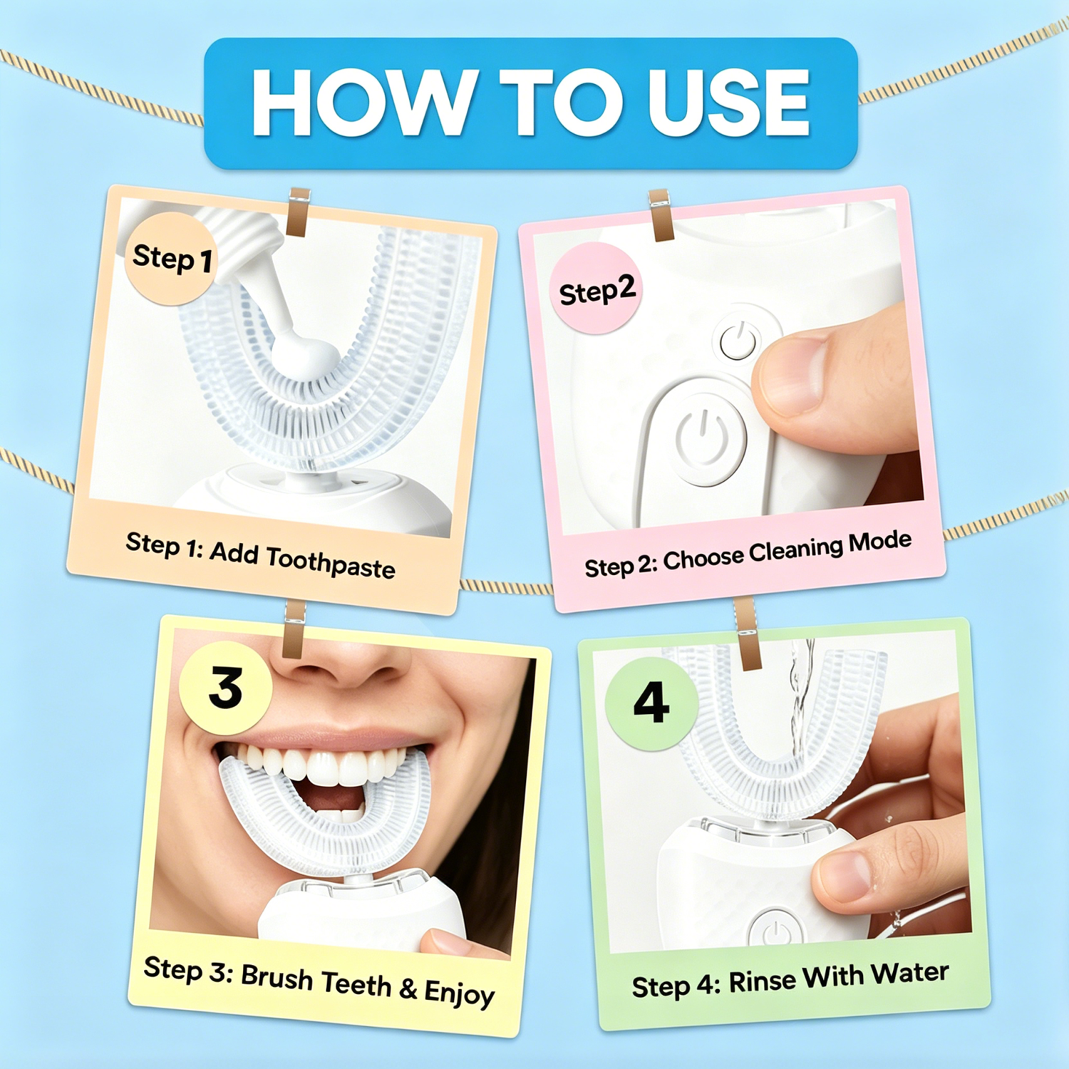 Hands-Free Ultrasonic Automatic Toothbrush