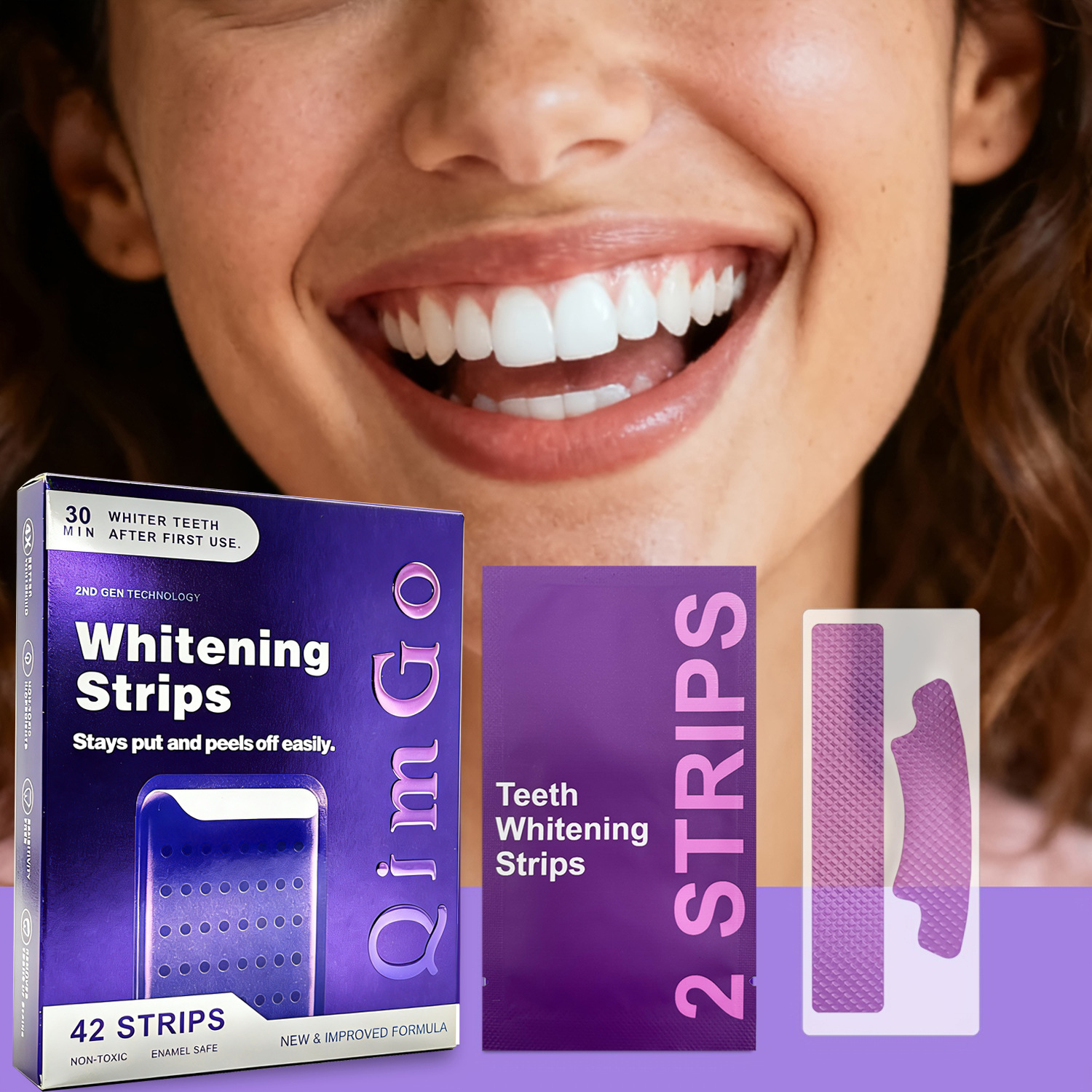Purple Teeth Whitening Strips
