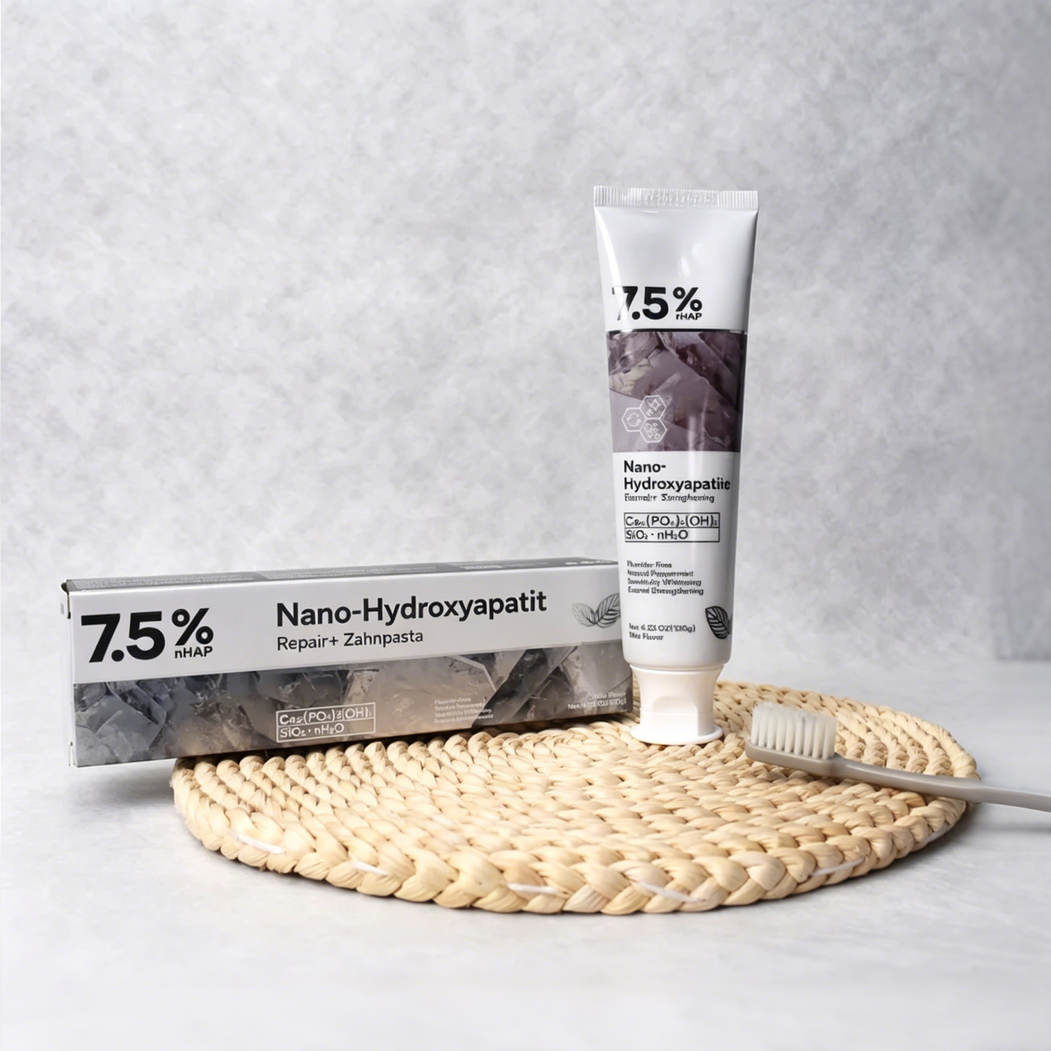 Remineralisierende Zahnpasta mit Hydroxyapatit