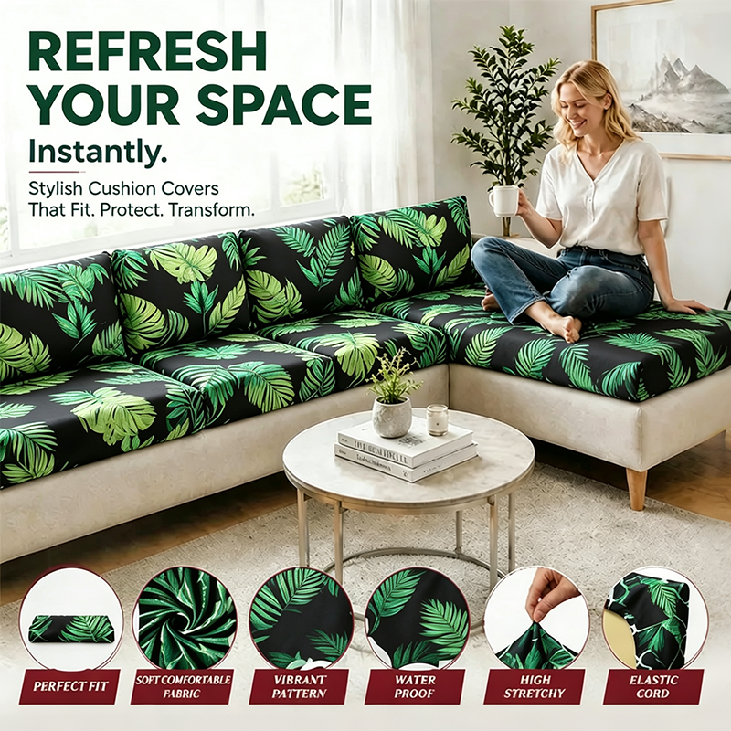 Tropical Luxe Outdoor Patio Sofa Cushion Covers 