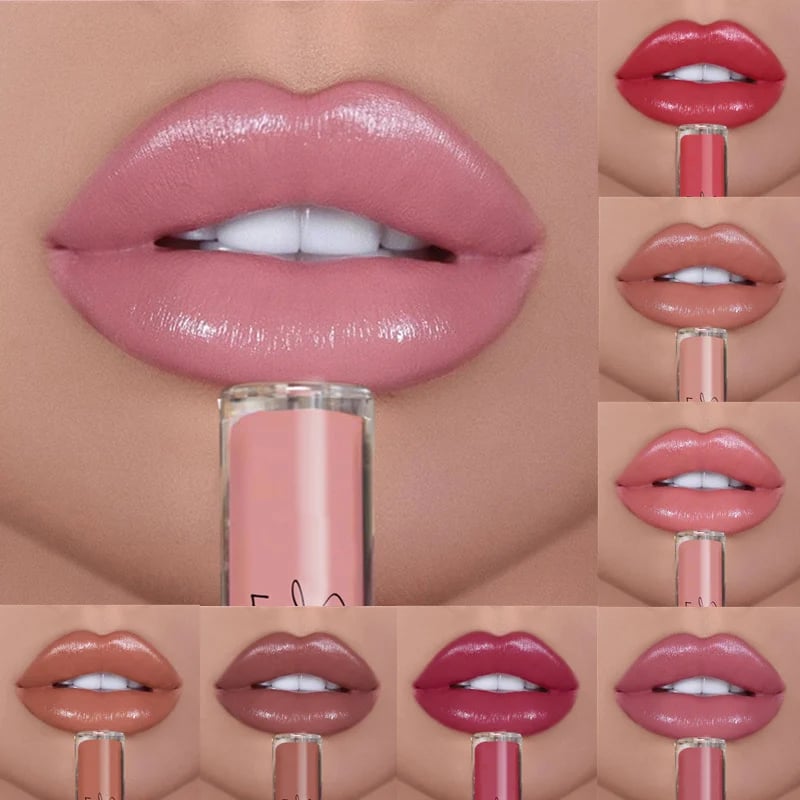 12 Color Cream Texture Lipstick Waterproof