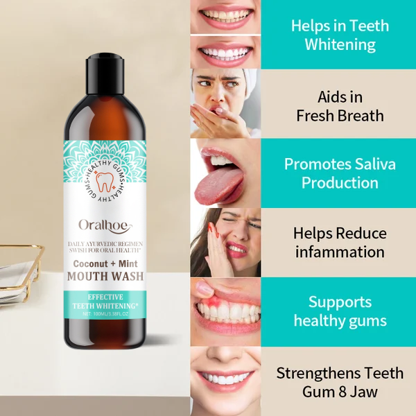 🦷Cocomint Pulling Oil with 7 Essential Oils & Vitamins D, E & K2