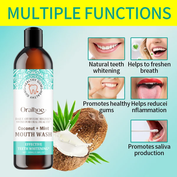 🦷Cocomint Pulling Oil with 7 Essential Oils & Vitamins D, E & K2