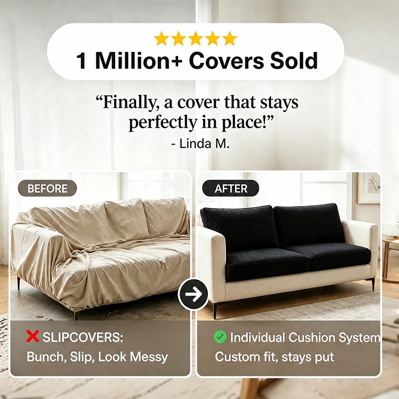 Black Stretch Knit Cushion Cover