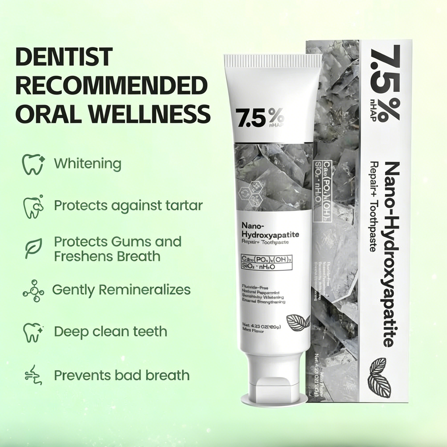 Hydroxyapatite Remineralizing Toothpaste