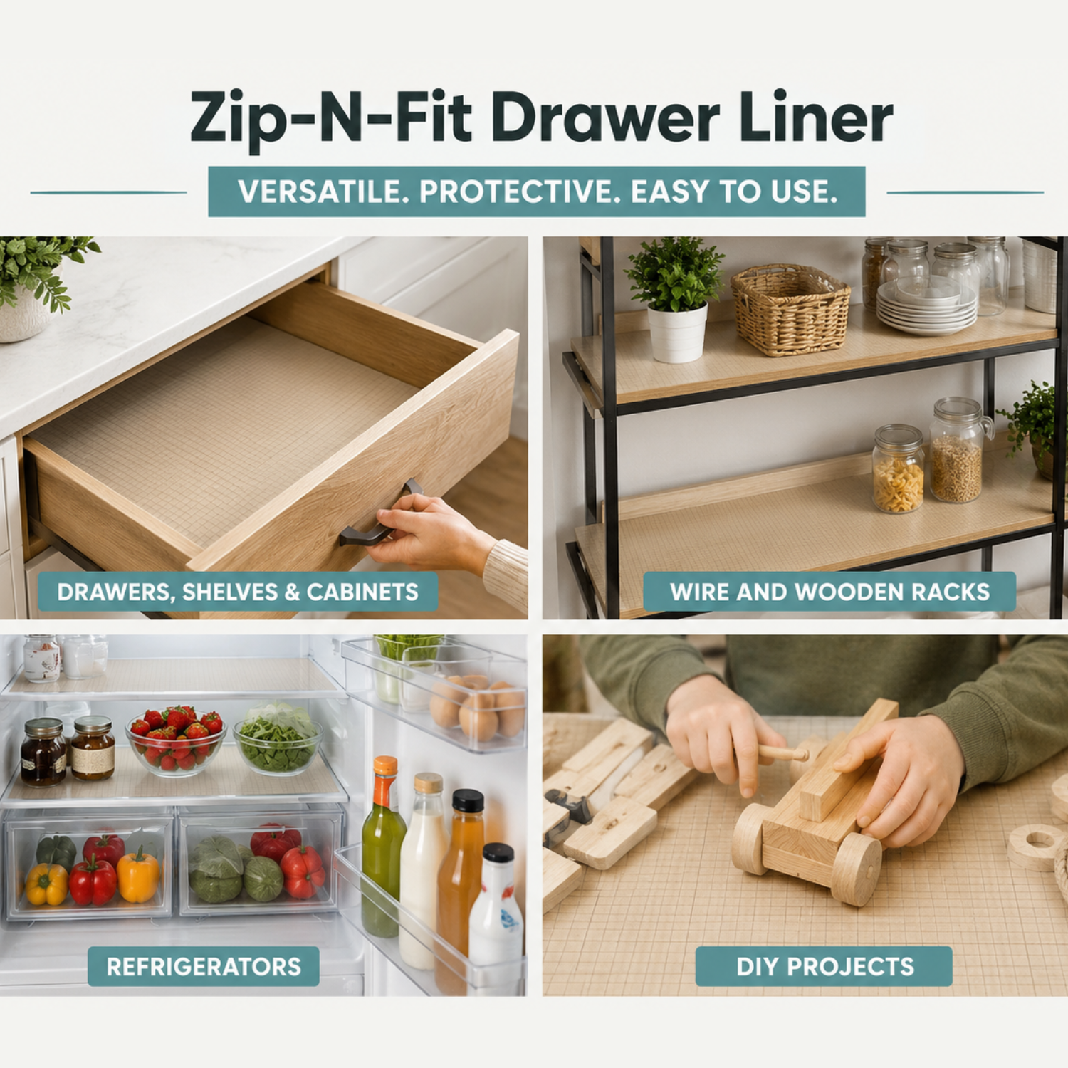 Easy-Tear Non-Slip Shelf Liner