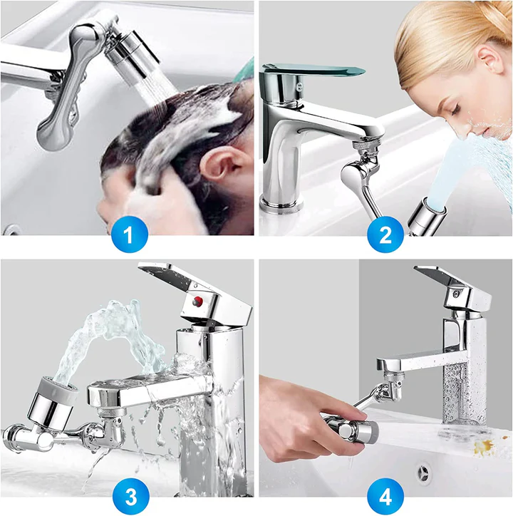 🔥Last Day Promotion 59% OFF🔥👍Rotating 1080° robotic arm faucet (universal model)--👩‍👩‍👧‍👧The direction and water flow rate can be freely adjusted
