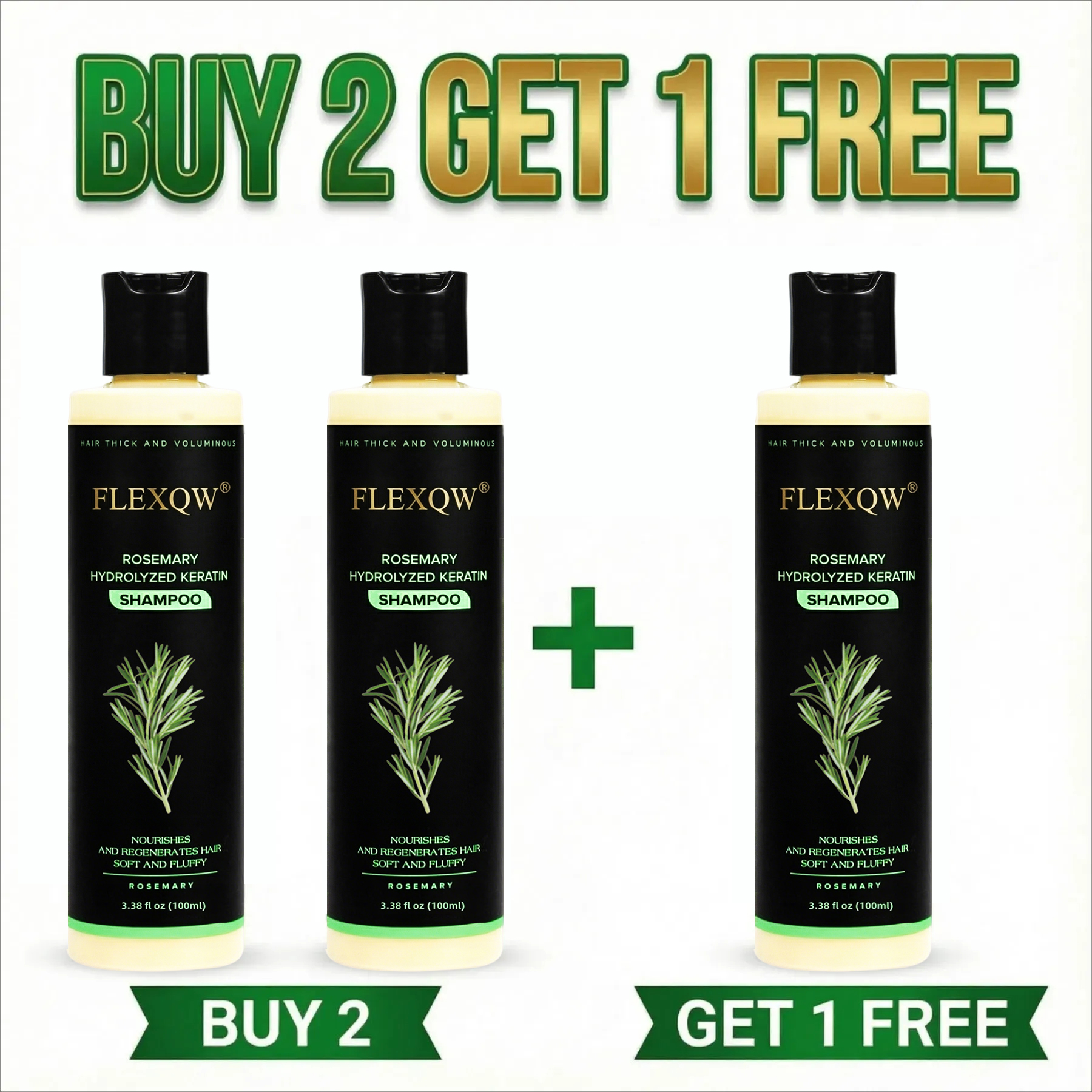 Organic Rosemary Keratin Hair Growth Shampoo