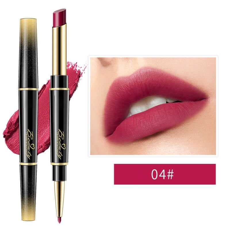 🔥Last Day 49% OFF-Double-ended Lipstick Automatic Lip Liner Matte Waterproof Non-fading Non-stick Lipstick