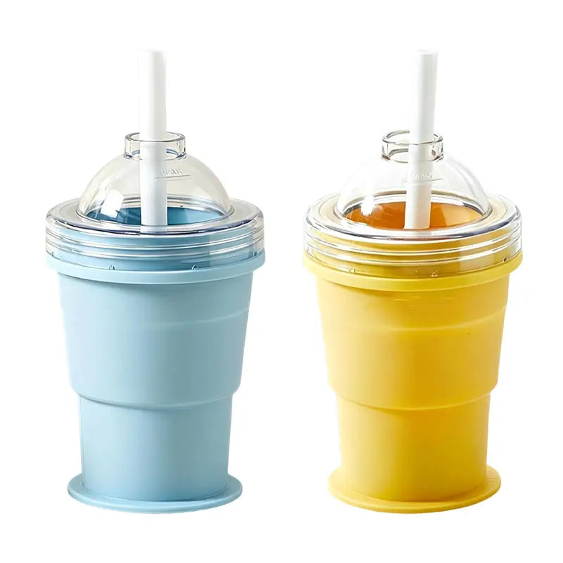 Folding Food-Grade Silicone Ice Hockey Cup & Spherical Ice Cube Mold
