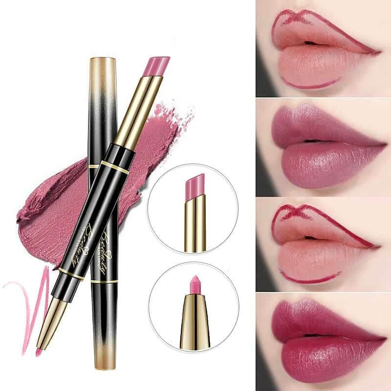 🔥Last Day 49% OFF-Double-ended Lipstick Automatic Lip Liner Matte Waterproof Non-fading Non-stick Lipstick