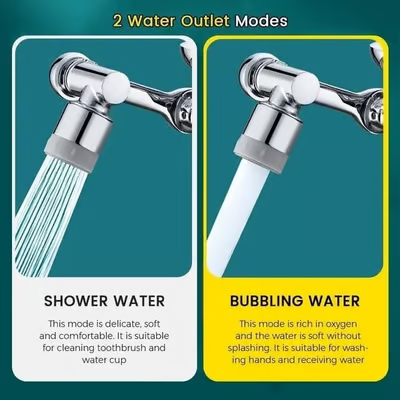 🔥Last Day Promotion 59% OFF🔥👍Rotating 1080° robotic arm faucet (universal model)--👩‍👩‍👧‍👧The direction and water flow rate can be freely adjusted