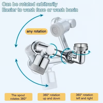 🔥Last Day Promotion 59% OFF🔥👍Rotating 1080° robotic arm faucet (universal model)--👩‍👩‍👧‍👧The direction and water flow rate can be freely adjusted