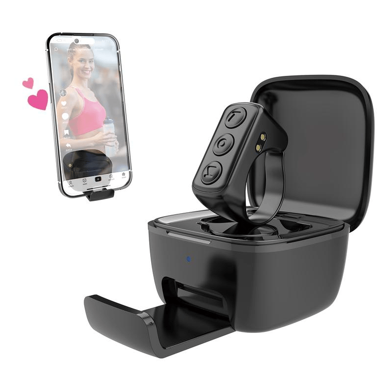 Xring Scrolling Ring Bluetooth Remote Control with Phone Stand,Remote for Selfie,Video Record,Music Control,ebook for iPhone,iPad,Android,Smartphone