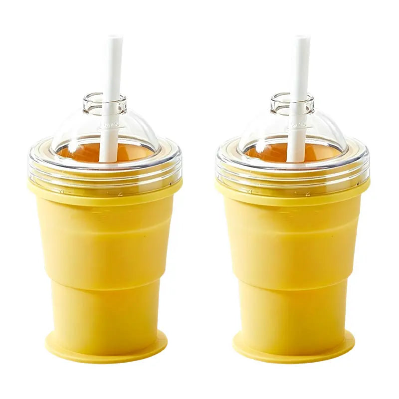 Folding Food-Grade Silicone Ice Hockey Cup & Spherical Ice Cube Mold