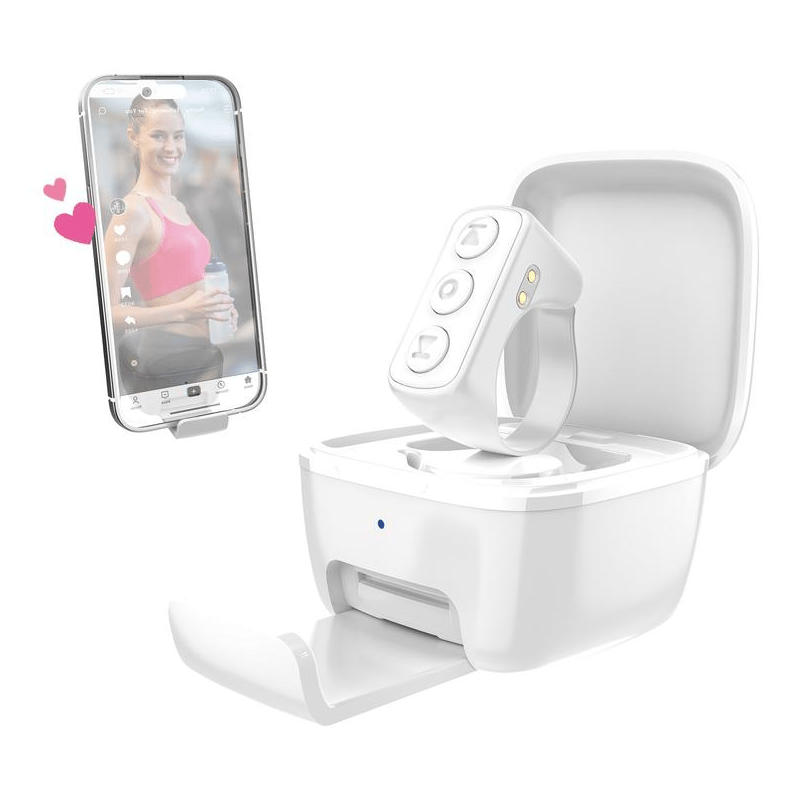 Xring Scrolling Ring Bluetooth Remote Control with Phone Stand,Remote for Selfie,Video Record,Music Control,ebook for iPhone,iPad,Android,Smartphone