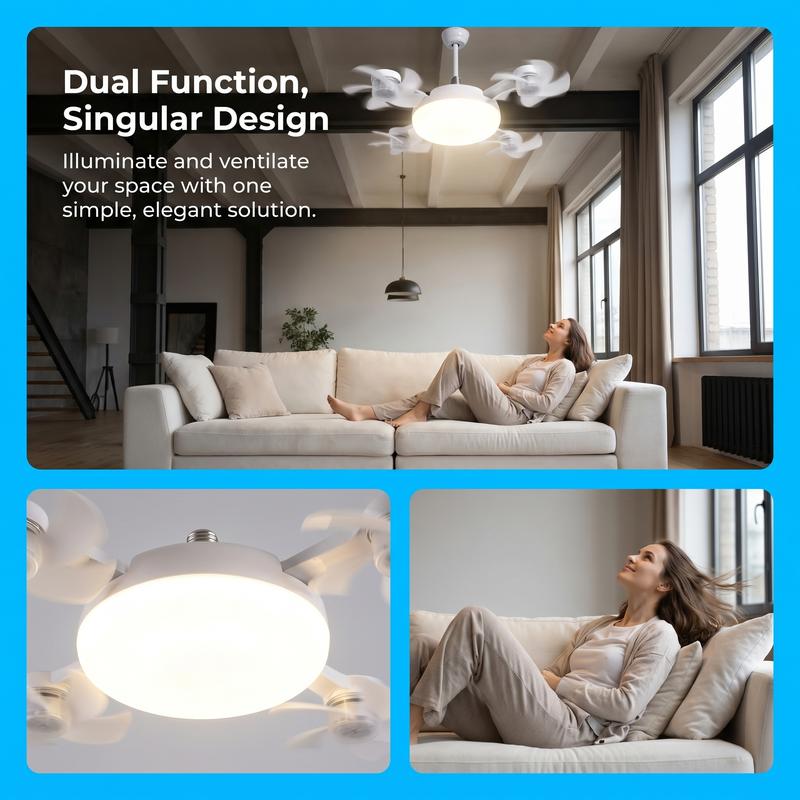 🌀LAST DAY SALE 59% OFF!!❄️Ceiling Fan Light – 2-in-1 Silent LED with Remote 🌬️💡  Energy-Efficient Airflow & Dimmable Lighting for Bedrooms, Living Rooms & Conservatories 🏡✨
